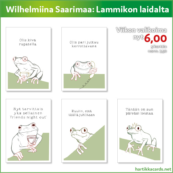 Lammikon laidalta -postikorttisarja 6,00 tämän viikon ajan!